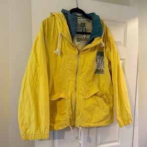 Women's Yellow Raincoat with Hood
